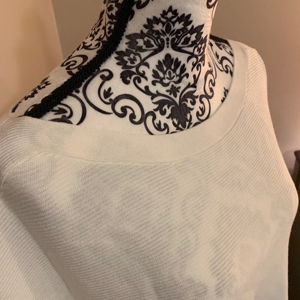 NWT Marled Boatneck Top with Button Accent on Side